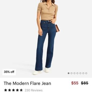 Everlane High-Rise Flare Jeans Blue Size 29